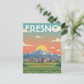Fresno California Central Valley Postkarte (Stehend Vorderseite)
