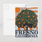 Fresno California Central Valley Postkarte (Vorne/Hinten)