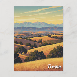 Fresno California Central Valley Postkarte