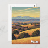 Fresno California Central Valley Postkarte (Vorne/Hinten)