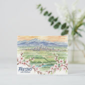 Fresno California Central Valley Postkarte (Stehend Vorderseite)