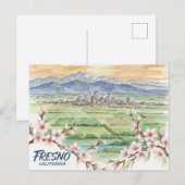 Fresno California Central Valley Postkarte (Vorne/Hinten)