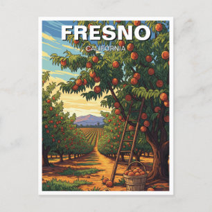 Fresno California Central Valley Postkarte