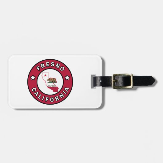 Fresno California Gepäckanhänger (Vorderseite horizontal)