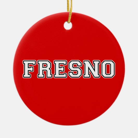 Fresno California Keramik Ornament (Vorne)