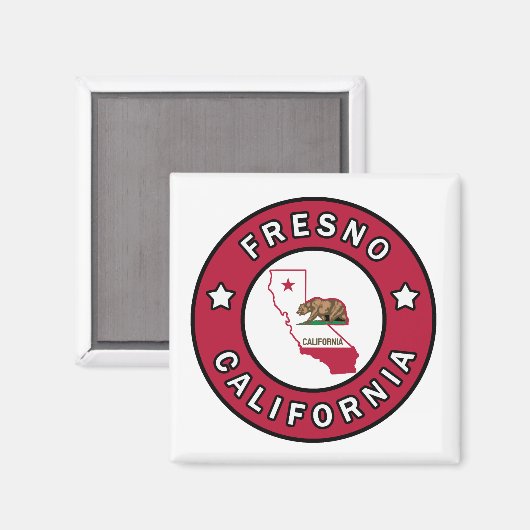 Fresno California Magnet (Vorderseite/Rückseite)