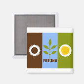 Fresno California Magnet (Vorderseite/Rückseite)