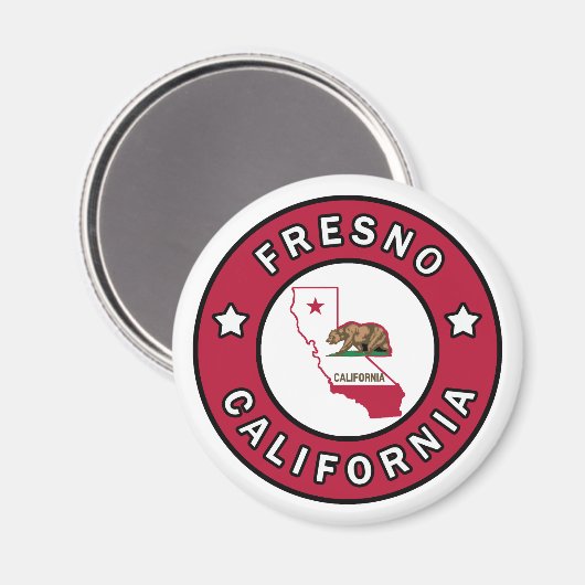 Fresno California Magnet (Vorderseite/Rückseite)
