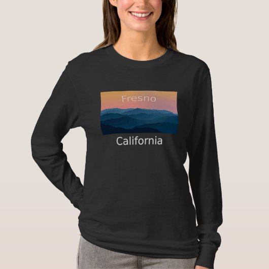 Fresno California Mountain sunset hometown T-Shirt (Vorderseite)