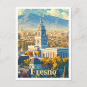 Fresno California Postkarte (Vorderseite)