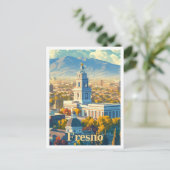 Fresno California Postkarte (Stehend Vorderseite)