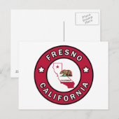 Fresno California Postkarte (Vorne/Hinten)