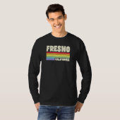 Fresno California Pride Rainbow Flag Gay Pride Mer T-Shirt (Vorne ganz)
