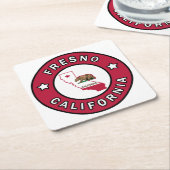 Fresno California Rechteckiger Pappuntersetzer (angewinkelt)
