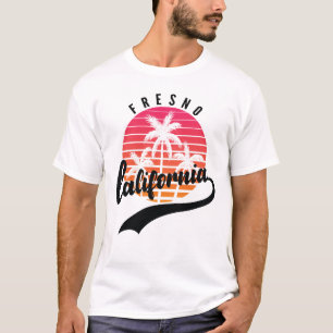 Fresno, California Retro Sunset Men's T - Shirt