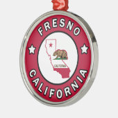 Fresno California Silbernes Ornament (Links)