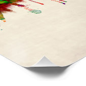 Fresno California Skyline Poster (Ecke)