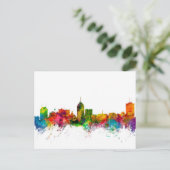 Fresno California Skyline Postkarte (Stehend Vorderseite)