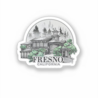 Fresno City California USA Aufkleber