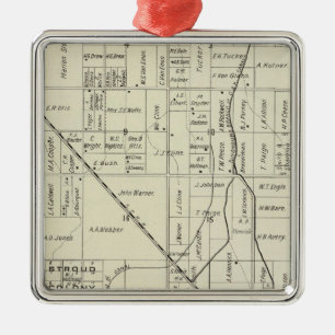 Fresno County, Kalifornien 12 Silbernes Ornament