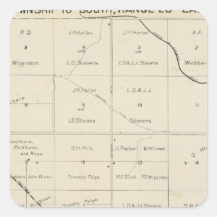 Fresno County, Kalifornien 33 Quadratischer Aufkleber