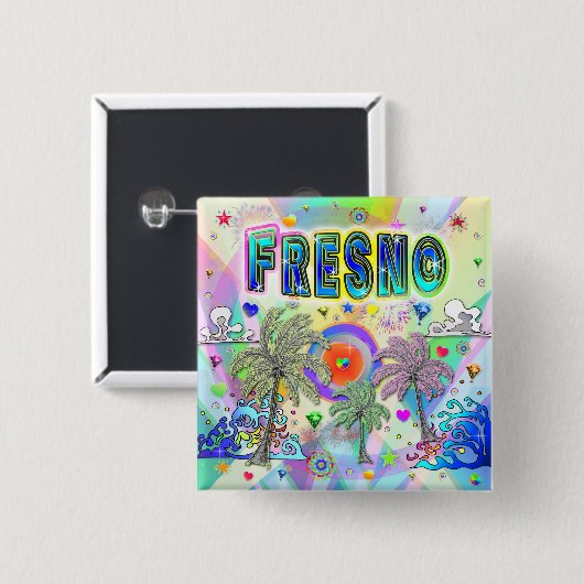 Fresno Deep Dream Button (Vorne & Hinten)