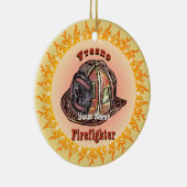 Fresno Feuerwehrmann Keramik Ornament (Rechts)