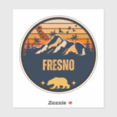 Fresno, Kalifornien Aufkleber (Blatt)