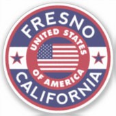 FRESNO, Kalifornien Aufkleber (Vorderseite)