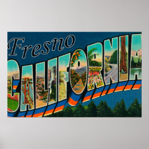 Fresno, Kalifornien - große Buchstabe-Szenen 2 Poster