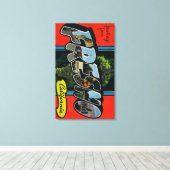 Fresno, Kalifornien - Große Buchstabenszenen Leinwanddruck (Insitu (Holzboden))