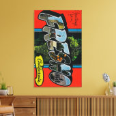 Fresno, Kalifornien - Große Buchstabenszenen Leinwanddruck (Insitu (Wohnzimmer))