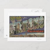 Fresno, Kalifornien - Große Buchstabenszenen Postkarte (Vorne/Hinten)