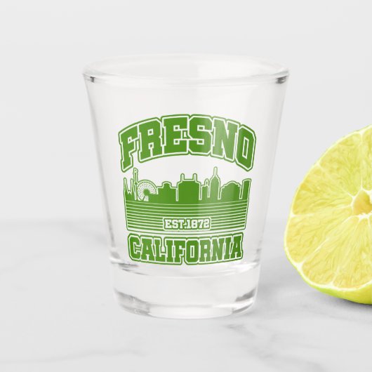 Fresno, Kalifornien Schnapsglas (Vorderseite)
