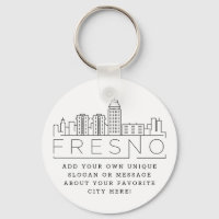Fresno, Kalifornien - Stylisierte Skyline| Custom