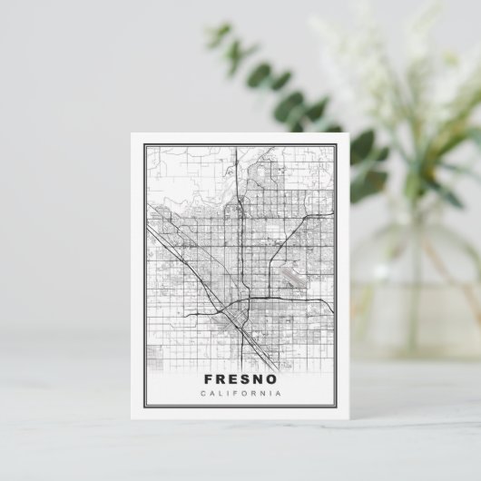 Fresno Karte (Stehend Vorderseite)