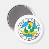 Fresno Landkreis Siegel Magnet (Vorderseite/Rückseite)