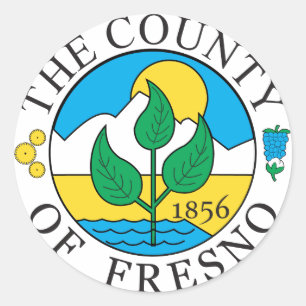 Fresno Landkreis Siegel Runder Aufkleber