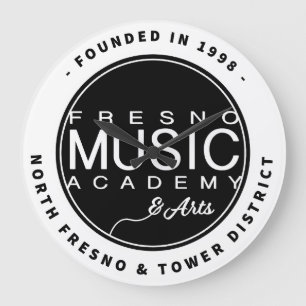 Fresno Music Academy & Arts Wall Clock Große Wanduhr
