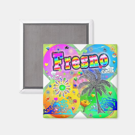 Fresno Quadro Seasons Magnet (Vorderseite/Rückseite)