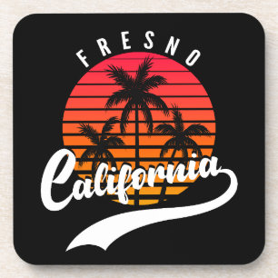 Fresno Retro Sonnenuntergang Getränkeuntersetzer