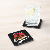 Fresno Retro Sunset Beauty Coaster Getränkeuntersetzer (Rechte Seite)