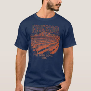 Fresno Rosinen Hauptstadt Stadtbild 1885 T-Shirt