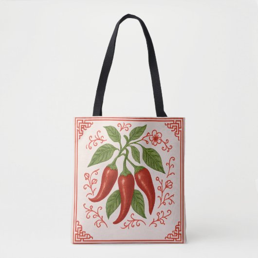 "FRESNO TASCHE" - CHINOISERIE TOTE BAG TASCHE (Vorderseite)