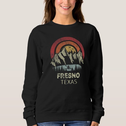 Fresno Texas Mountain Sunset Sunrise Kayaking   Sweatshirt (Vorderseite)