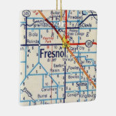 Fresno Vintag Map Keramikornament (Rechts)