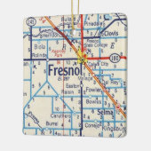 Fresno Vintag Map Keramikornament (Links)
