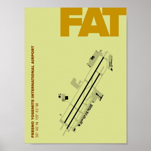 Fresno Yellowstone Airport (FAT) Poster (Vorne)