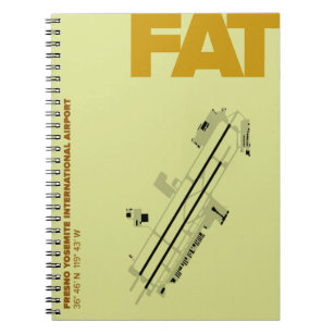 Fresno Yosemite Airport (FAT) Diagramm Notebook Notizblock