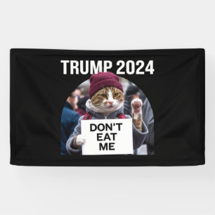Fress Mich Nicht Katzen Für Trump 2024  Banner
